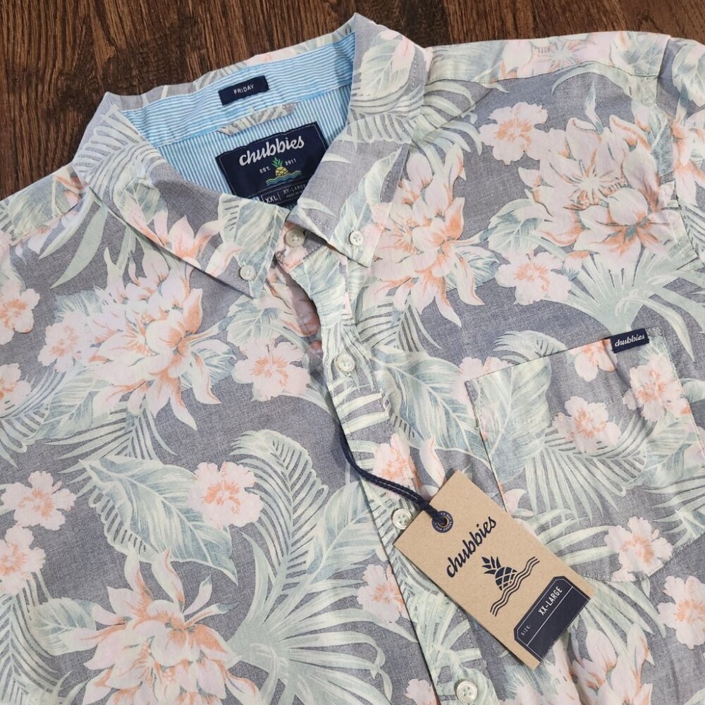 Chubbies NWT The Resort Wear (Friday Shirt) button up washed out floral size XXL